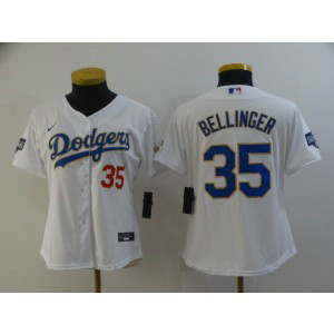 MLB Dodgers 35 Cody Bellinger White Cool Base Women Jersey MLB Dodgers 35 Cody Bellinger White Cool Base Women Jersey