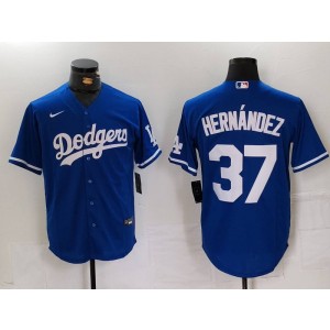 MLB Dodgers 37 Hernandez Blue Nike Cool Base Men Jersey MLB Dodgers 37 Hernandez Blue Nike Cool Base Men Jersey
