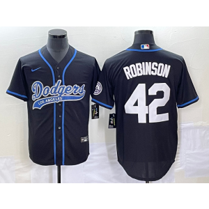MLB Dodgers 42 Jackie Robinson Black Baseball Nike Cool Base Men Jersey MLB Dodgers 42 Jackie Robinson Black Baseball Nike Cool Base Men Jersey