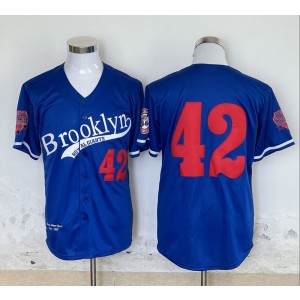MLB Dodgers 42 Jackie Robinson Blue Throwback Men Jersey MLB Dodgers 42 Jackie Robinson Blue Throwback Men Jersey