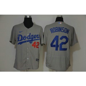 MLB Dodgers 42 Jackie Robinson Grey Nike Cool Base Men Jersey MLB Dodgers 42 Jackie Robinson Grey Nike Cool Base Men Jersey