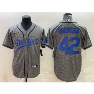 MLB Dodgers 42 Jackie Robinson Grey Nike Cool Base Men Jersey MLB Dodgers 42 Jackie Robinson Grey Nike Cool Base Men Jersey
