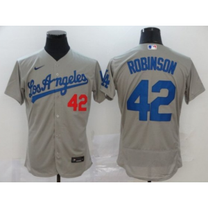 MLB Dodgers 42 Jackie Robinson Grey Nike Cool Base Men Jerseys MLB Dodgers 42 Jackie Robinson Grey Nike Cool Base Men Jerseys