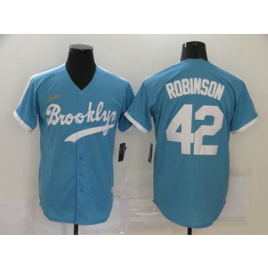 MLB Dodgers 42 Jackie Robinson Light Blue 2020 Nike Cool Base Blue Men Jersey MLB Dodgers 42 Jackie Robinson Light Blue 2020 Nike Cool Base Blue Men Jersey