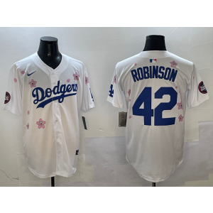 MLB Dodgers 42 Jackie Robinson White 2025 Tokyo Series Nike Cool Base Men Jersey 1 MLB Dodgers 42 Jackie Robinson White 2025 Tokyo Series Nike Cool Base Men Jersey 1
