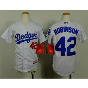 MLB Dodgers 42 Jackie Robinson White Cool Base Youth Jersey MLB Dodgers 42 Jackie Robinson White Cool Base Youth Jersey