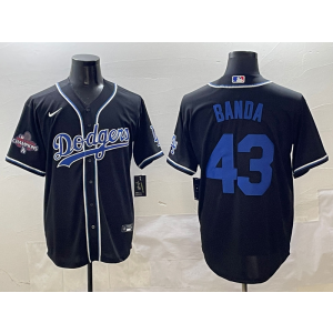 MLB Dodgers 43 Banda Black 2025 World Series Nike Cool Base Men Jersey MLB Dodgers 43 Banda Black 2025 World Series Nike Cool Base Men Jersey