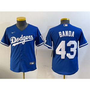 MLB Dodgers 43 Banda Blue Nike Cool Base Women Jersey MLB Dodgers 43 Banda Blue Nike Cool Base Women Jersey