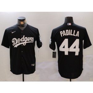 MLB Dodgers 44 Padilla Black Nike Cool Base Men Jersey MLB Dodgers 44 Padilla Black Nike Cool Base Men Jersey