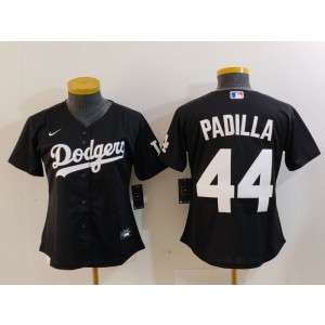 MLB Dodgers 44 Padilla Black Nike Cool Base Women Jersey MLB Dodgers 44 Padilla Black Nike Cool Base Women Jersey