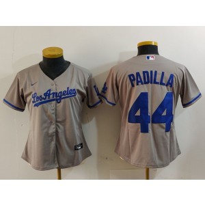 MLB Dodgers 44 Padilla Grey Nike Cool Base Women Jersey MLB Dodgers 44 Padilla Grey Nike Cool Base Women Jersey