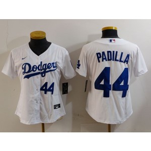 MLB Dodgers 44 Padilla White Nike Cool Base Women Jersey MLB Dodgers 44 Padilla White Nike Cool Base Women Jersey