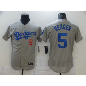 MLB Dodgers 5 Corey Seager Grey Nike Flexbase Men Jersey MLB Dodgers 5 Corey Seager Grey Nike Flexbase Men Jersey