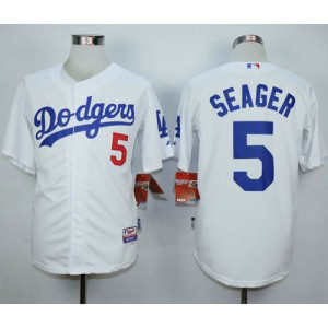 MLB Dodgers 5 Corey Seager White Cool Base Men Jersey 1 MLB Dodgers 5 Corey Seager White Cool Base Men Jersey 1
