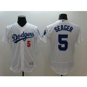 MLB Dodgers 5 Corey Seager White Flexbase Men Jersey MLB Dodgers 5 Corey Seager White Flexbase Men Jersey