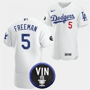 MLB Dodgers 5 Freddie Freeman 2022 White Vin Scully Patch Nike Flexbase Men Jersey MLB Dodgers 5 Freddie Freeman 2022 White Vin Scully Patch Nike Flexbase Men Jersey