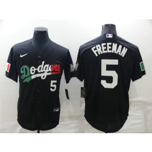 MLB Dodgers 5 Freddie Freeman Black Mexico Nike Cool Base Men Jersey MLB Dodgers 5 Freddie Freeman Black Mexico Nike Cool Base Men Jersey