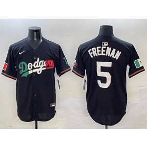 MLB Dodgers 5 Freddie Freeman Black Mexico Nike Cool Base Men Jersey MLB Dodgers 5 Freddie Freeman Black Mexico Nike Cool Base Men Jersey