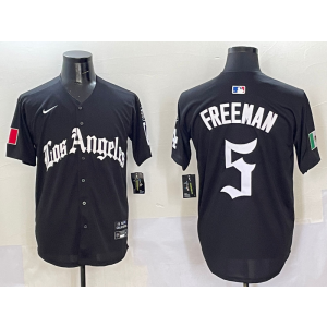 MLB Dodgers 5 Freddie Freeman Black Nike Cool Base Men Jersey MLB Dodgers 5 Freddie Freeman Black Nike Cool Base Men Jersey