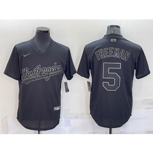 MLB Dodgers 5 Freddie Freeman Black Nike Cool Base Men Jersey MLB Dodgers 5 Freddie Freeman Black Nike Cool Base Men Jersey