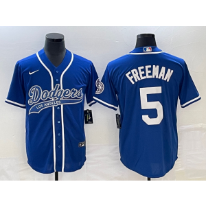 MLB Dodgers 5 Freddie Freeman Blue Baseball Nike Cool Base Men Jersey MLB Dodgers 5 Freddie Freeman Blue Baseball Nike Cool Base Men Jersey