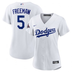 MLB Dodgers 5 Freddie Freeman White 2024 World Series Champions Women Jersey(Run Small) MLB Dodgers 5 Freddie Freeman White 2024 World Series Champions Women Jersey(Run Small)