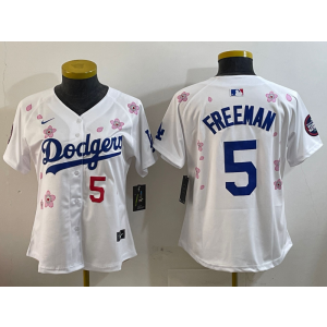 MLB Dodgers 5 Freddie Freeman White 2025 Tokyo Series Nike Cool Base Youth Jersey MLB Dodgers 5 Freddie Freeman White 2025 Tokyo Series Nike Cool Base Youth Jersey