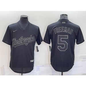 MLB Dodgers 5 Freeman Black Nike Cool Base Men Jersey MLB Dodgers 5 Freeman Black Nike Cool Base Men Jersey