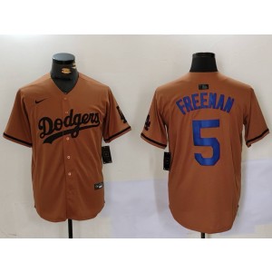 MLB Dodgers 5 Freeman Brown Nike Cool Base Men Jersey MLB Dodgers 5 Freeman Brown Nike Cool Base Men Jersey