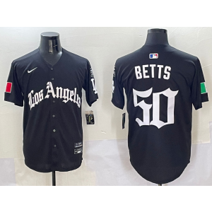 MLB Dodgers 50 Betts Black Nike Cool Base Men Jersey MLB Dodgers 50 Betts Black Nike Cool Base Men Jersey