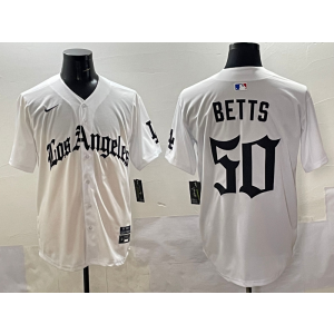 MLB Dodgers 50 Betts White New Nike Cool Base Men Jersey MLB Dodgers 50 Betts White New Nike Cool Base Men Jersey
