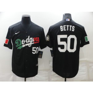 MLB Dodgers 50 Mookie Betts Black Mexico Nike Cool Base Men Jersey MLB Dodgers 50 Mookie Betts Black Mexico Nike Cool Base Men Jersey