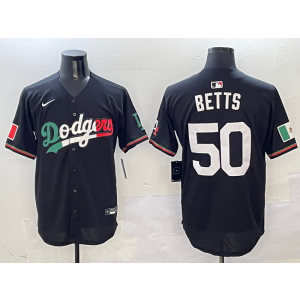 MLB Dodgers 50 Mookie Betts Black Mexico Nike Cool Base Men Jersey MLB Dodgers 50 Mookie Betts Black Mexico Nike Cool Base Men Jersey