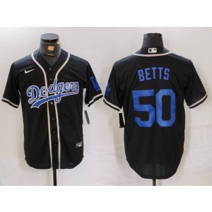 MLB Dodgers 50 Mookie Betts Black Nike Cool Base Men Jersey MLB Dodgers 50 Mookie Betts Black Nike Cool Base Men Jersey
