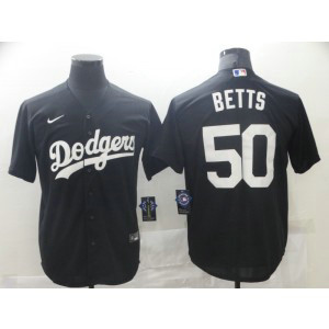 MLB Dodgers 50 Mookie Betts Black Nike Cool Base Men Jerseys MLB Dodgers 50 Mookie Betts Black Nike Cool Base Men Jerseys