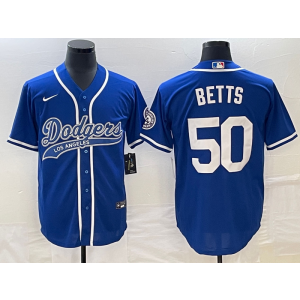 MLB Dodgers 50 Mookie Betts Blue Baseball Nike Cool Base Men Jersey MLB Dodgers 50 Mookie Betts Blue Baseball Nike Cool Base Men Jersey