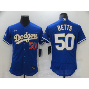 MLB Dodgers 50 Mookie Betts Blue Gold Champion Nike Cool Base Men Jersey MLB Dodgers 50 Mookie Betts Blue Gold Champion Nike Cool Base Men Jersey
