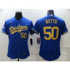 MLB Dodgers 50 Mookie Betts Blue Gold Nike Flexbase Men Jersey MLB Dodgers 50 Mookie Betts Blue Gold Nike Flexbase Men Jersey
