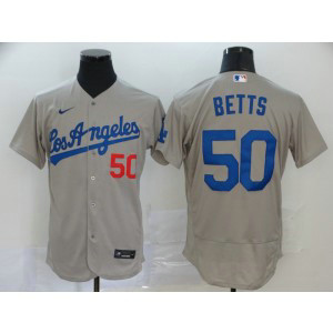 MLB Dodgers 50 Mookie Betts Grey Nike Flexbase Men Jersey MLB Dodgers 50 Mookie Betts Grey Nike Flexbase Men Jersey