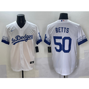 MLB Dodgers 50 Mookie Betts White City Nike Cool Base Men Jersey MLB Dodgers 50 Mookie Betts White City Nike Cool Base Men Jersey