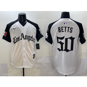 MLB Dodgers 50 Mookie Betts White Mexico Nike Cool Base Men Jersey MLB Dodgers 50 Mookie Betts White Mexico Nike Cool Base Men Jersey