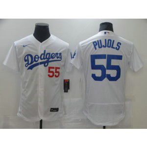 MLB Dodgers 55 Albert Pujols White Nike Flexbase Men Jersey MLB Dodgers 55 Albert Pujols White Nike Flexbase Men Jersey