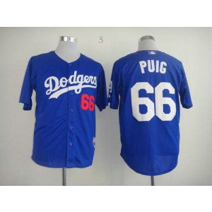 MLB Dodgers 66 Yasiel Puig Light Blue Cool Base Men Jersey MLB Dodgers 66 Yasiel Puig Light Blue Cool Base Men Jersey