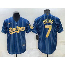 MLB Dodgers 7 Julio Urías Navy Gold Nike Cool Base Men Jersey MLB Dodgers 7 Julio Urías Navy Gold Nike Cool Base Men Jersey