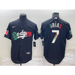 MLB Dodgers 7 Julio Urias Black Mexcio Nike Cool Base Men Jersey MLB Dodgers 7 Julio Urias Black Mexcio Nike Cool Base Men Jersey