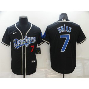 MLB Dodgers 7 Julio Urias Black Nike Cool Base Men Jersey MLB Dodgers 7 Julio Urias Black Nike Cool Base Men Jersey