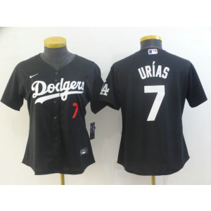 MLB Dodgers 7 Julio Urias Black Nike Cool Base Women Jersey MLB Dodgers 7 Julio Urias Black Nike Cool Base Women Jersey