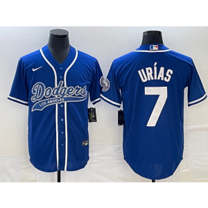 MLB Dodgers 7 Julio Urias Blue Baseball Nike Cool Base Men Jersey MLB Dodgers 7 Julio Urias Blue Baseball Nike Cool Base Men Jersey