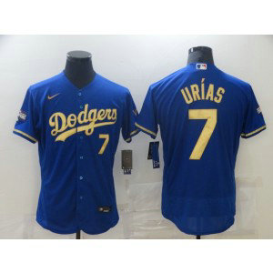 MLB Dodgers 7 Julio Urias Blue Gold Champion Nike Flexbase Men Jersey MLB Dodgers 7 Julio Urias Blue Gold Champion Nike Flexbase Men Jersey