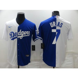 MLB Dodgers 7 Julio Urias Blue White Split Nike Cool Base Men Jerseys MLB Dodgers 7 Julio Urias Blue White Split Nike Cool Base Men Jerseys